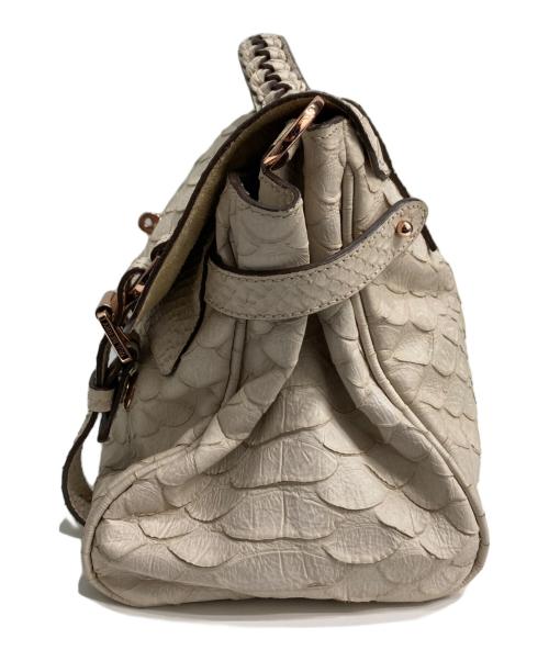 MULBERRY（マルベリー）MULBERRY (マルベリー) ALEXA クロコダイル調2WAYショルダーバッグ ベージュの古着・服飾アイテム