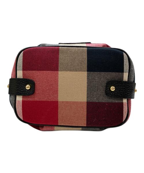 BLUE LABEL CRESTBRIDGE（ブルーレーベルクレストブリッジ）BLUE LABEL CRESTBRIDGE (ブルーレーベルクレストブリッジ) 2wayチェックショルダーバッグ ベージュ×レッドの古着・服飾アイテム