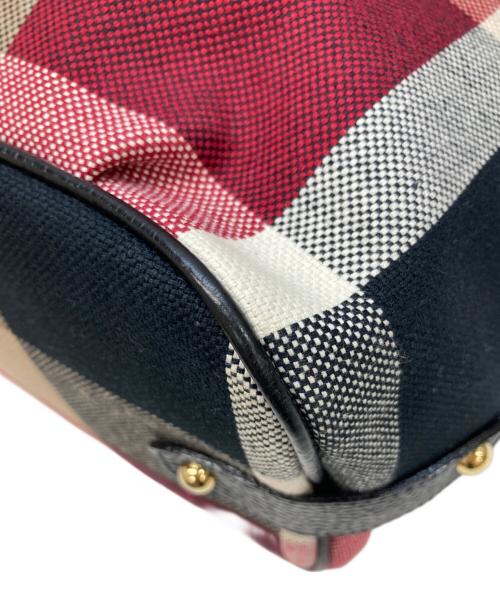 BLUE LABEL CRESTBRIDGE（ブルーレーベルクレストブリッジ）BLUE LABEL CRESTBRIDGE (ブルーレーベルクレストブリッジ) 2wayチェックショルダーバッグ ベージュ×レッドの古着・服飾アイテム