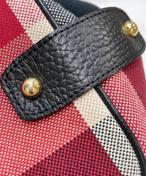 BLUE LABEL CRESTBRIDGE（ブルーレーベルクレストブリッジ）BLUE LABEL CRESTBRIDGE (ブルーレーベルクレストブリッジ) 2wayチェックショルダーバッグ ベージュ×レッドの古着・服飾アイテム