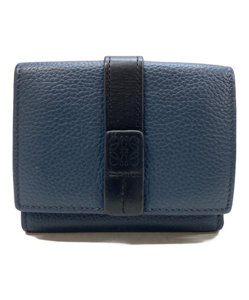 LOEWE（ロエベ）LOEWE (ロエベ) バーティカルウォレット3つ折り財布 ネイビーの古着・服飾アイテム