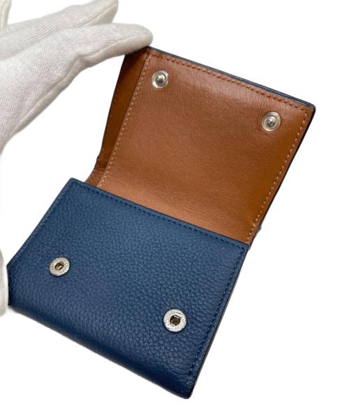 LOEWE（ロエベ）LOEWE (ロエベ) バーティカルウォレット3つ折り財布 ネイビーの古着・服飾アイテム