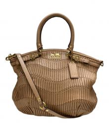 COACH（コーチ）の古着「マディソン ギャザード リンジー 2WAYバッグ」｜ピンク