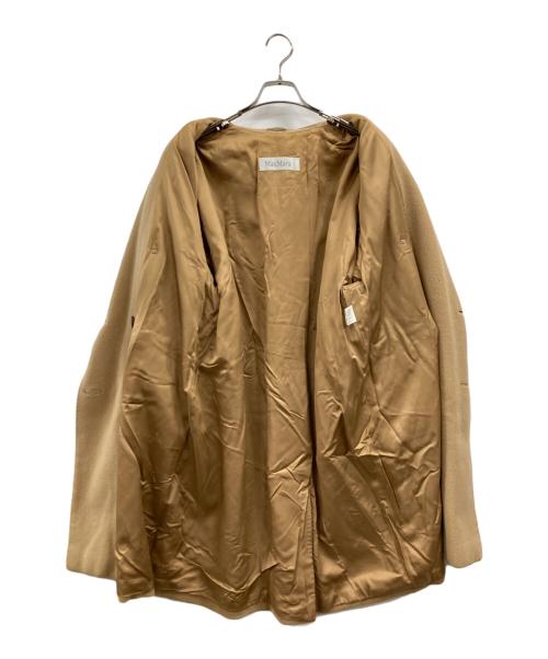 MaxMara（マックスマーラ）MaxMara (マックスマーラ) カシミヤブレンドダブルチェスターコート ベージュ サイズ:40の古着・服飾アイテム