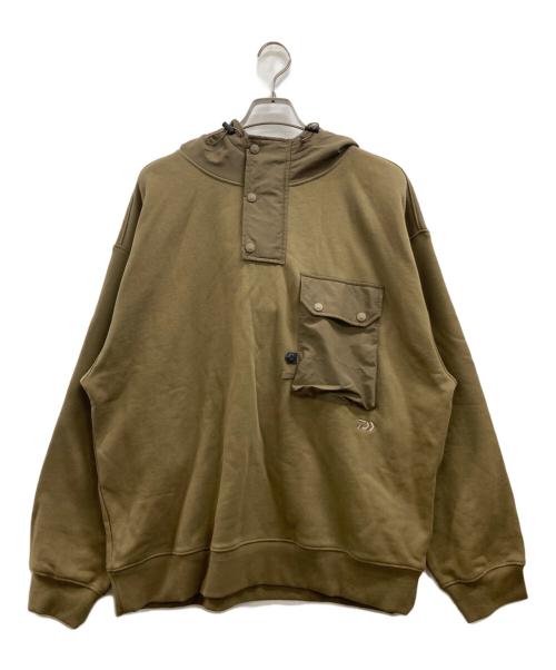 DAIWA（ダイワ）DAIWA (ダイワ) ナイロン切替しプルオーバーパーカー ベージュ サイズ:L 未使用品の古着・服飾アイテム