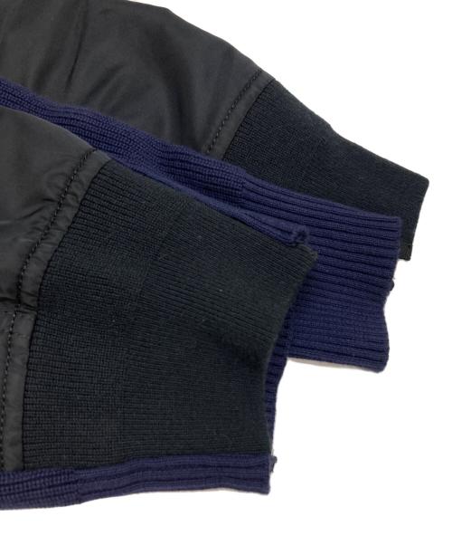 sacai（サカイ）sacai (サカイ) MA-1ドッキング モックニット ネイビー×ブラック サイズ:3の古着・服飾アイテム