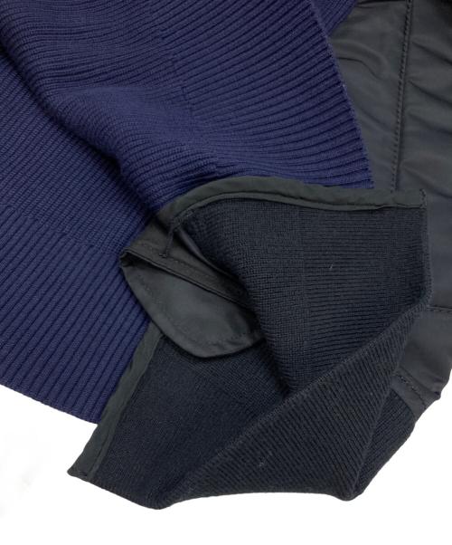 sacai（サカイ）sacai (サカイ) MA-1ドッキング モックニット ネイビー×ブラック サイズ:3の古着・服飾アイテム