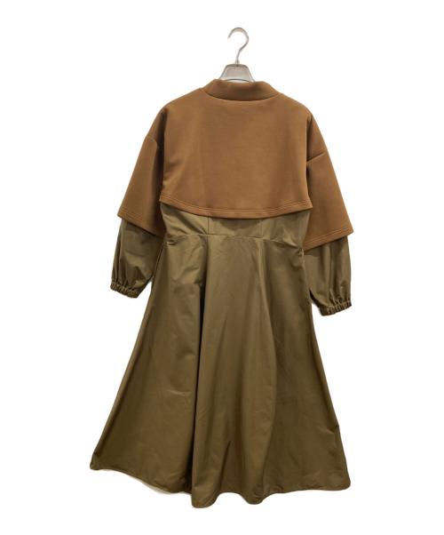 nagonstans（ナゴンスタンス）nagonstans (ナゴンスタンス) combination dress ブラウン サイズ:Sの古着・服飾アイテム