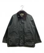 Barbourバブアー）の古着「Oversized Bedale Waxed Jacket」｜オリーブ