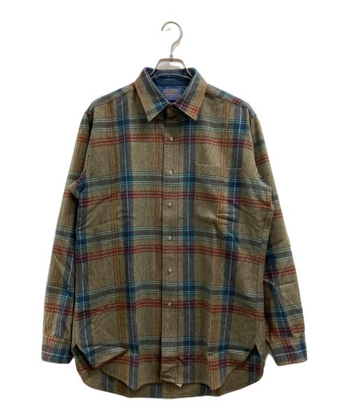 PENDLETON（ペンドルトン）PENDLETON (ペンドルトン) フランネルチェックシャツ ベージュ サイズ:Mの古着・服飾アイテム