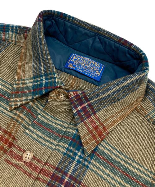 PENDLETON（ペンドルトン）PENDLETON (ペンドルトン) フランネルチェックシャツ ベージュ サイズ:Mの古着・服飾アイテム