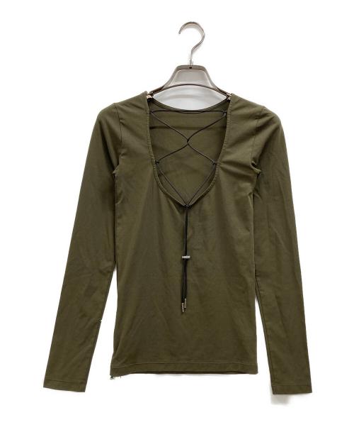 D-VEC（ディーベック）D-VEC (ディーベック) W'S STRETCH JERSEY L/S TEE カーキ サイズ:1の古着・服飾アイテム