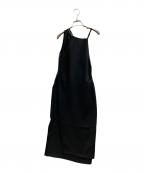 D-VECディーベック）の古着「W'S WAT PL DOUBLE WEAVE N/S ONEPIECE」｜ブラック