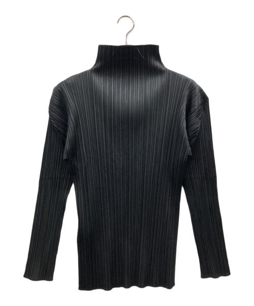 ISSEY MIYAKE（イッセイミヤケ）ISSEY MIYAKE (イッセイミヤケ) ハイネックプリーツカットソー ブラック サイズ:Mの古着・服飾アイテム