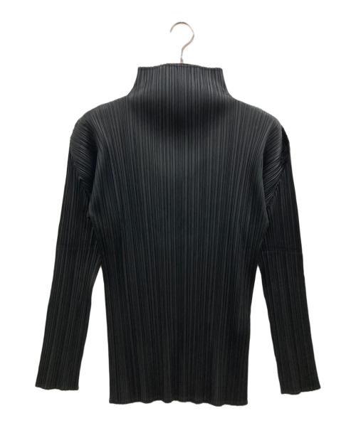 ISSEY MIYAKE（イッセイミヤケ）ISSEY MIYAKE (イッセイミヤケ) ハイネックプリーツカットソー ブラック サイズ:Mの古着・服飾アイテム