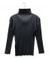 ISSEY MIYAKE（イッセイミヤケ）の古着「ハイネックプリーツカットソー」｜ブラック