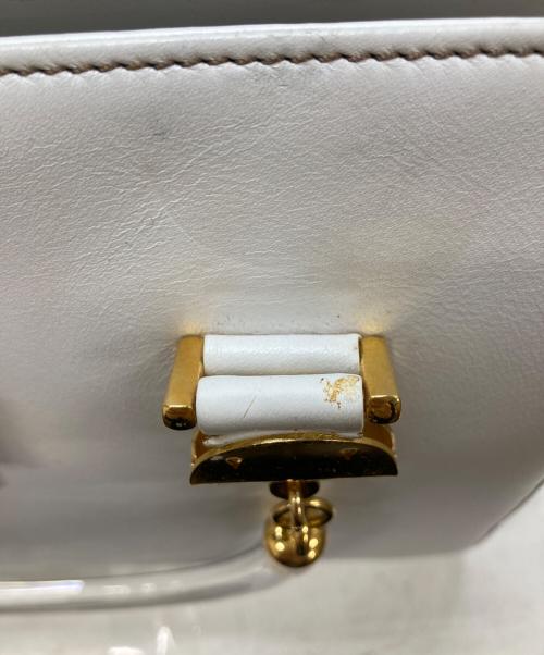 Christian Dior（クリスチャン ディオール）Christian Dior (クリスチャン ディオール) クリアハンドルハンドバッグ ホワイトの古着・服飾アイテム