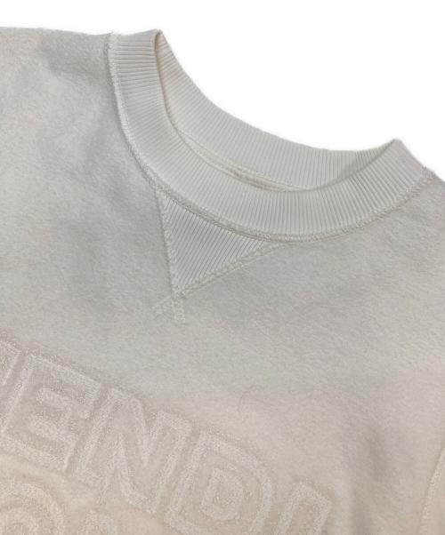 FENDI（フェンディ）FENDI (フェンディ) MARC JACOBS (マークジェイコブス) クロップドロゴスウェット ホワイト サイズ:Mの古着・服飾アイテム