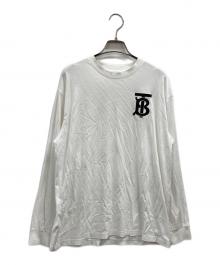 BURBERRY（バーバリー）の古着「モノグラムモチーフ TB ロゴ ロングスリーブカットソー」｜ホワイト
