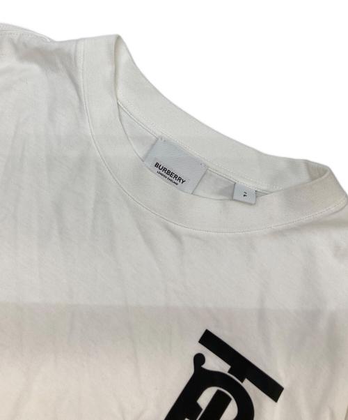 BURBERRY（バーバリー）BURBERRY (バーバリー) モノグラムモチーフ TB ロゴ ロングスリーブカットソー ホワイト サイズ:Sの古着・服飾アイテム