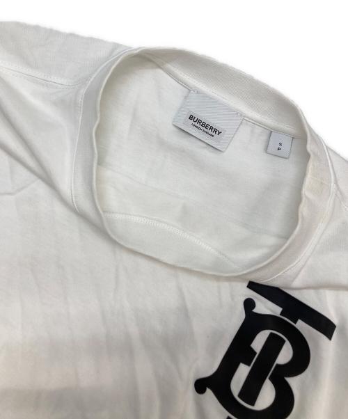 BURBERRY（バーバリー）BURBERRY (バーバリー) モノグラムモチーフ TB ロゴ ロングスリーブカットソー ホワイト サイズ:Sの古着・服飾アイテム
