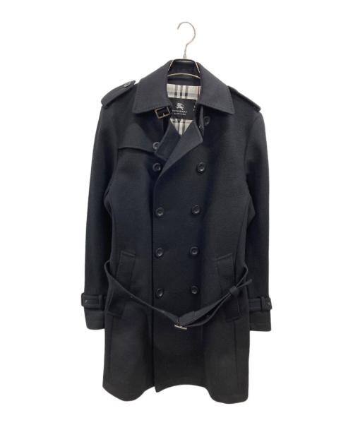 BURBERRY BLACK LABEL（バーバリーブラックレーベル）BURBERRY BLACK LABEL (バーバリーブラックレーベル) カシミヤ混ウールノバチェックトレンチコート ブラック サイズ:Lの古着・服飾アイテム