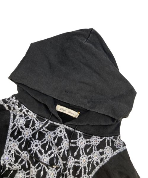 TANAKADAISUKE（タナカダイスケ）TANAKADAISUKE (タナカダイスケ) 《STUDIOUS別注》rhombus metal print bijou hoodie ブラック サイズ:FREEの古着・服飾アイテム