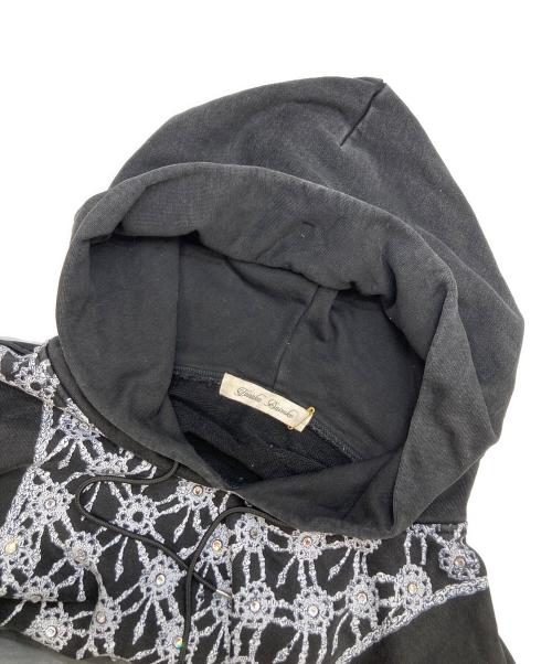 TANAKADAISUKE（タナカダイスケ）TANAKADAISUKE (タナカダイスケ) 《STUDIOUS別注》rhombus metal print bijou hoodie ブラック サイズ:FREEの古着・服飾アイテム
