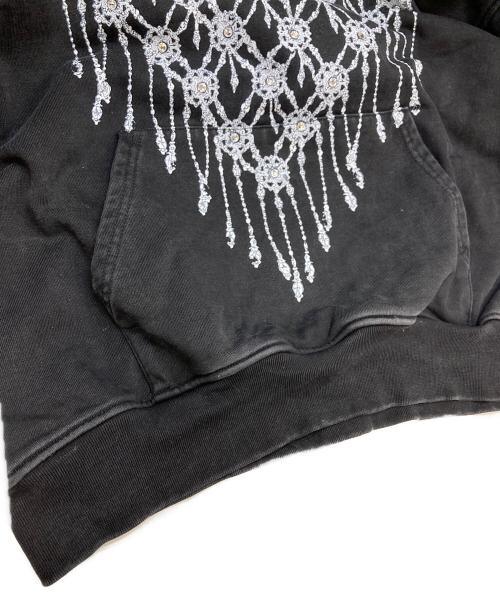TANAKADAISUKE（タナカダイスケ）TANAKADAISUKE (タナカダイスケ) 《STUDIOUS別注》rhombus metal print bijou hoodie ブラック サイズ:FREEの古着・服飾アイテム