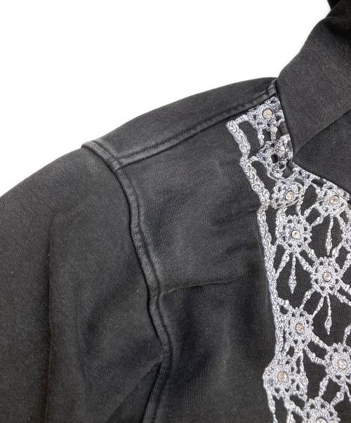 TANAKADAISUKE（タナカダイスケ）TANAKADAISUKE (タナカダイスケ) 《STUDIOUS別注》rhombus metal print bijou hoodie ブラック サイズ:FREEの古着・服飾アイテム