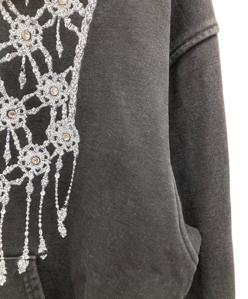 TANAKADAISUKE（タナカダイスケ）TANAKADAISUKE (タナカダイスケ) 《STUDIOUS別注》rhombus metal print bijou hoodie ブラック サイズ:FREEの古着・服飾アイテム