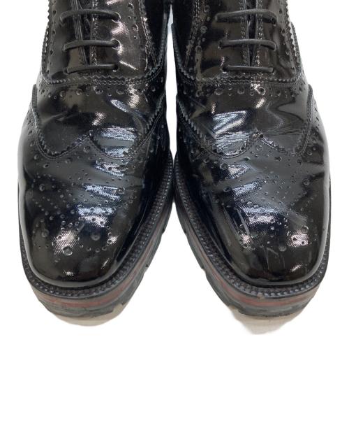 Christian Louboutin（クリスチャン・ルブタン）Christian Louboutin (クリスチャン・ルブタン) エナメルウィングチップシューズ ブラック サイズ:36の古着・服飾アイテム