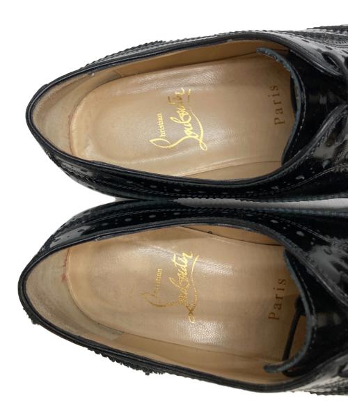 Christian Louboutin（クリスチャン・ルブタン）Christian Louboutin (クリスチャン・ルブタン) エナメルウィングチップシューズ ブラック サイズ:36の古着・服飾アイテム
