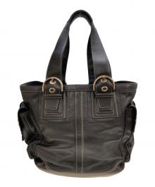 COACH（コーチ）の古着「2WAYレザートートバッグ」｜ブラック