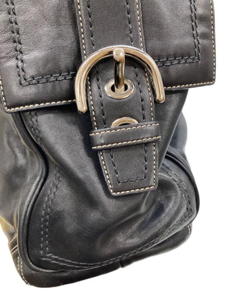 COACH（コーチ）COACH (コーチ) 2WAYレザートートバッグ ブラックの古着・服飾アイテム