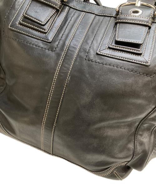 COACH（コーチ）COACH (コーチ) 2WAYレザートートバッグ ブラックの古着・服飾アイテム