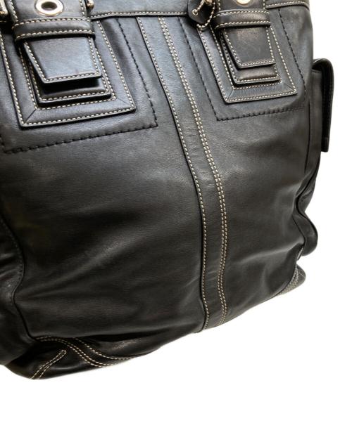 COACH（コーチ）COACH (コーチ) 2WAYレザートートバッグ ブラックの古着・服飾アイテム