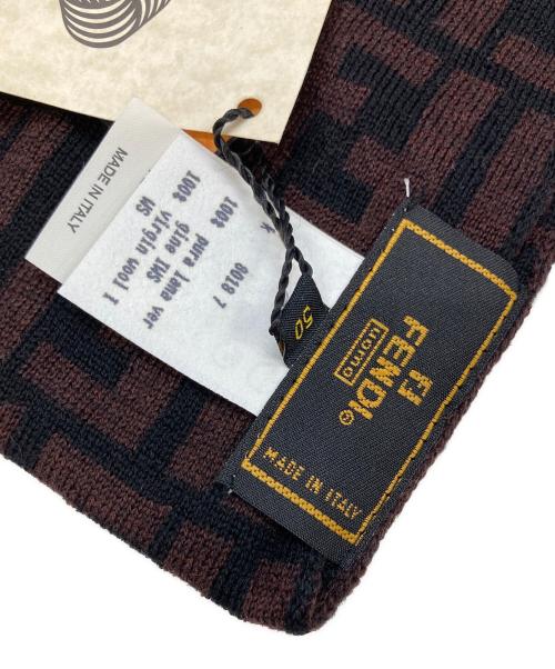FENDI（フェンディ）FENDI (フェンディ) ズッカ柄マフラー ブラウンの古着・服飾アイテム