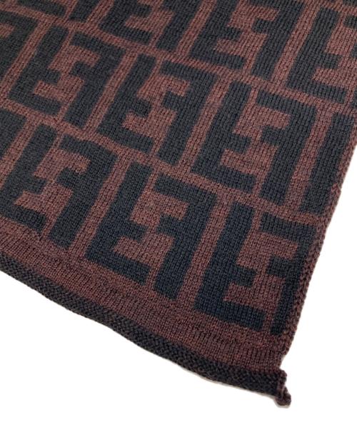 FENDI（フェンディ）FENDI (フェンディ) ズッカ柄マフラー ブラウンの古着・服飾アイテム