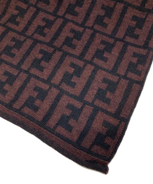 FENDI（フェンディ）FENDI (フェンディ) ズッカ柄マフラー ブラウンの古着・服飾アイテム