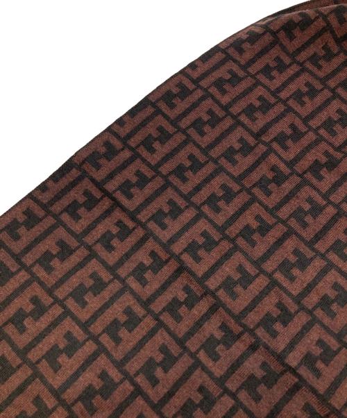 FENDI（フェンディ）FENDI (フェンディ) ズッカ柄マフラー ブラウンの古着・服飾アイテム