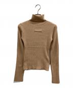 ANDMARYアンドマリー）の古着「Jacquard turtleneck tops」｜ベージュ