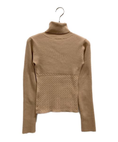 ANDMARY（アンドマリー）ANDMARY (アンドマリー) Jacquard turtleneck tops ベージュ サイズ:FREEの古着・服飾アイテム