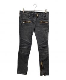 BALMAIN（バルマン）の古着「バイカースキニーデニムパンツ」｜ブラック