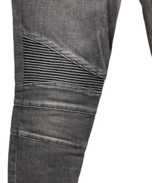 BALMAIN（バルマン）BALMAIN (バルマン) バイカースキニーデニムパンツ ブラック サイズ:表記なし（実寸参照）の古着・服飾アイテム