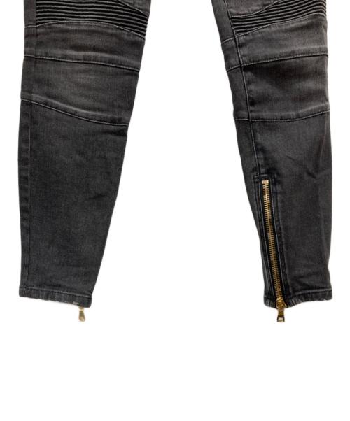 BALMAIN（バルマン）BALMAIN (バルマン) バイカースキニーデニムパンツ ブラック サイズ:表記なし（実寸参照）の古着・服飾アイテム