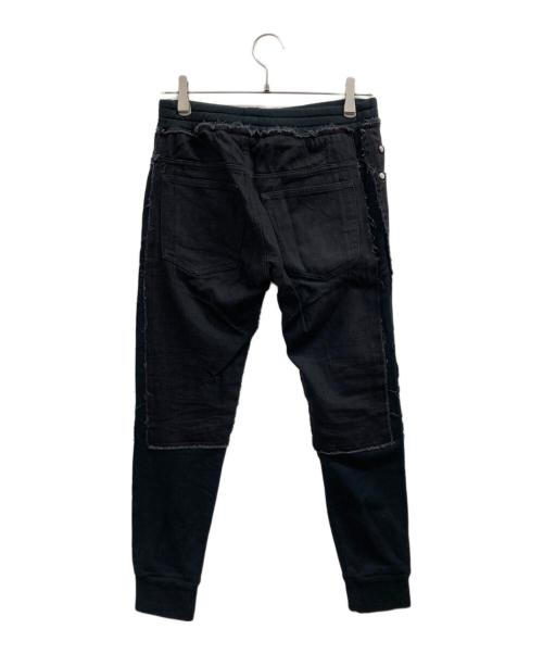BALMAIN（バルマン）BALMAIN (バルマン) デニムスウェットトラックパンツ ブラック サイズ:XSの古着・服飾アイテム