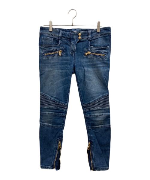 BALMAIN（バルマン）BALMAIN (バルマン) バイカーデニムパンツ インディゴ サイズ:38の古着・服飾アイテム