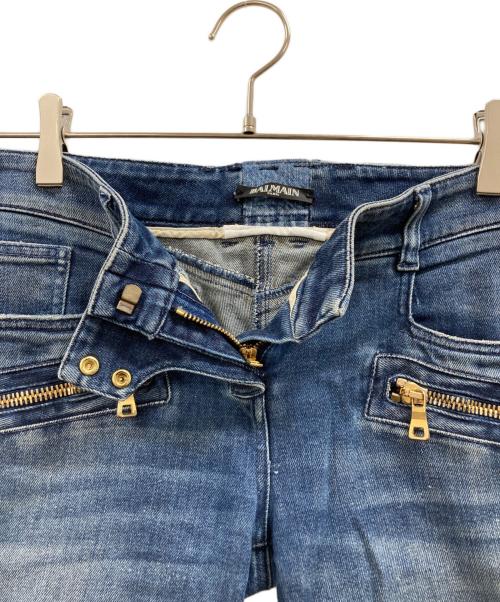 BALMAIN（バルマン）BALMAIN (バルマン) バイカーデニムパンツ インディゴ サイズ:38の古着・服飾アイテム