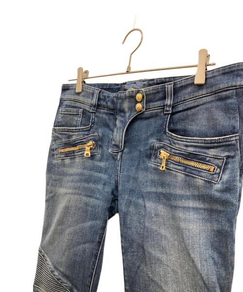 BALMAIN（バルマン）BALMAIN (バルマン) バイカーデニムパンツ インディゴ サイズ:38の古着・服飾アイテム
